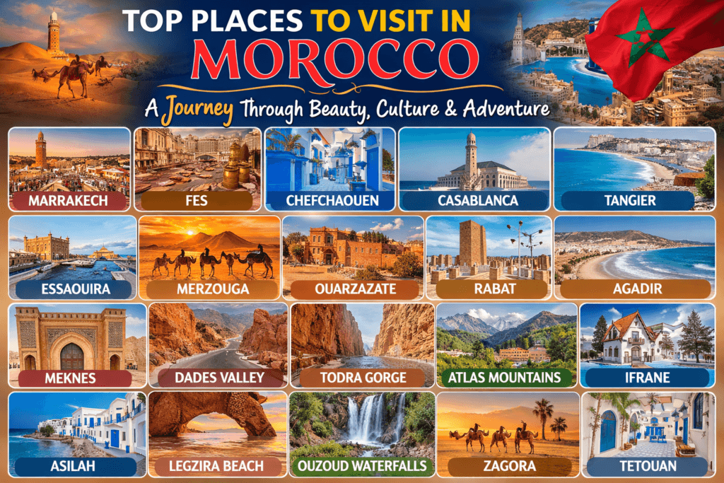 Top 20 Places to Visit in Morocco,